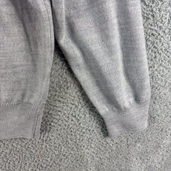 Jos A Bank Sweater Mens XXL Gray Wool Business Casual Outdoor Office Preppy Camp - Picture 5 of 12